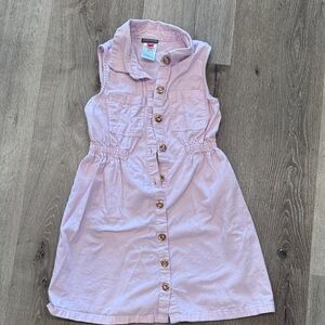 Vince Camuto Light Pink Sleeveless Button-Front Girls Dress